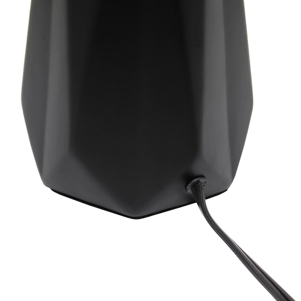 Ceramic Prism Table Lamp, Black